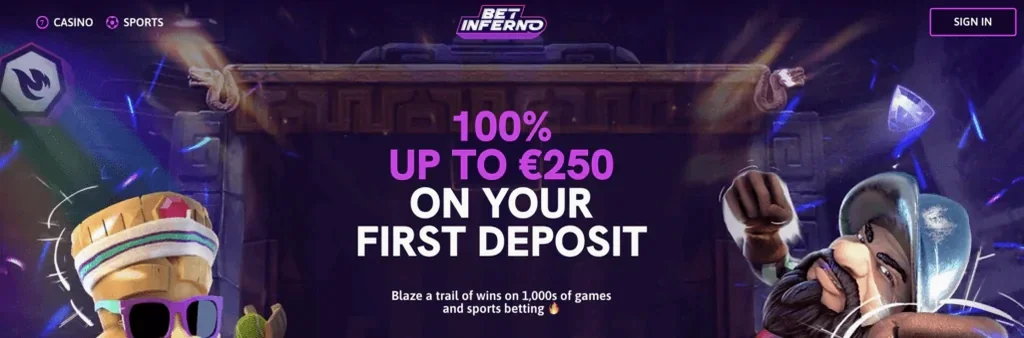 Betinferno Casino tervetuliaisbonus